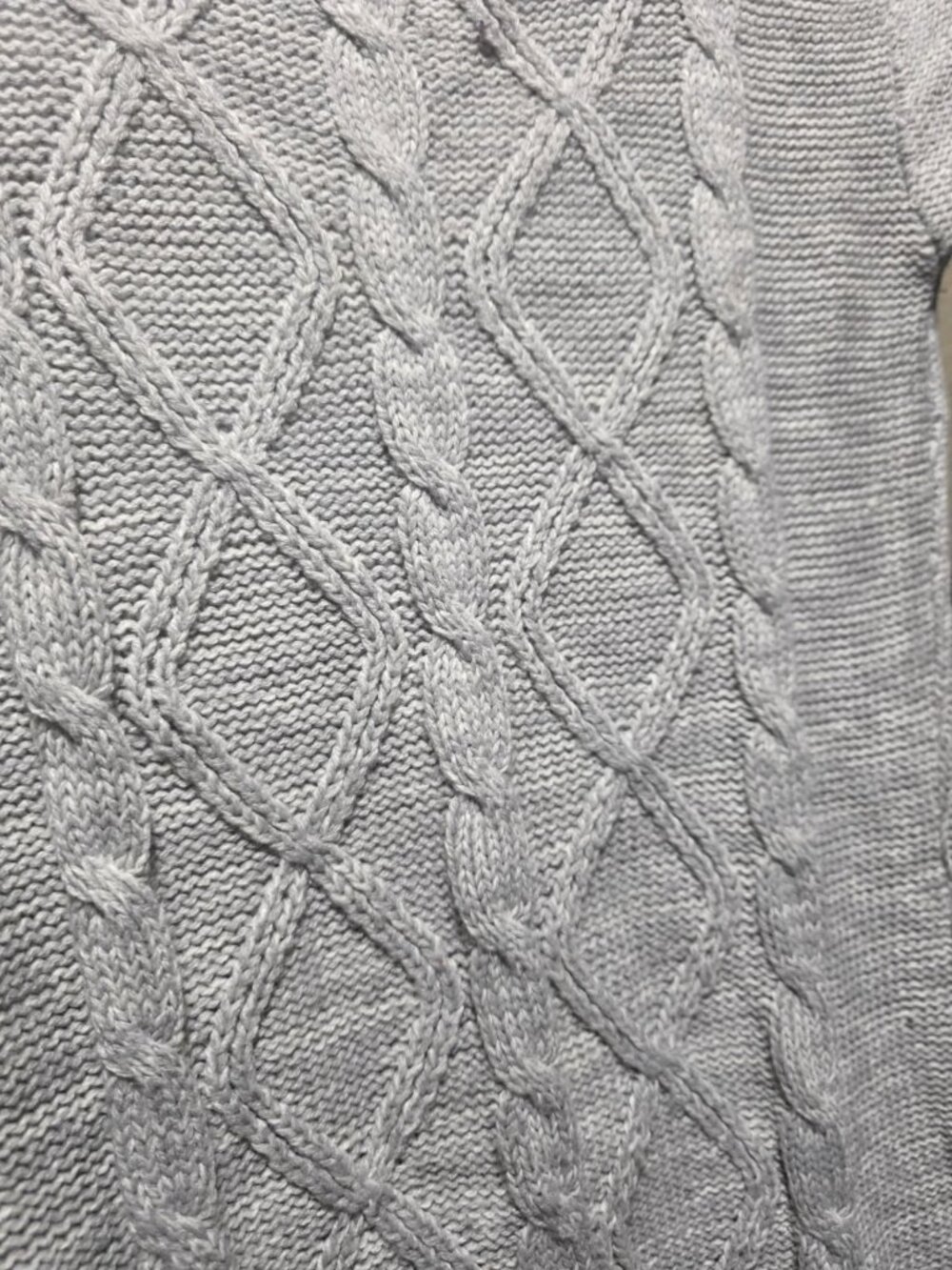 Made For Me To Look Amazing Cable Knit Gray Dress Women's Medium Short Sleeve - Picture 2 of 5